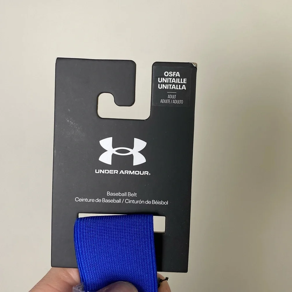 NWT Under Armour Blue Adult Baseball Belt OSFA